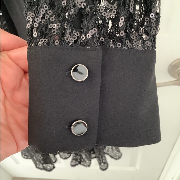 🆕 Women's Button-Front A-Line Sequin Lace Dress. - Picture 12 of 17